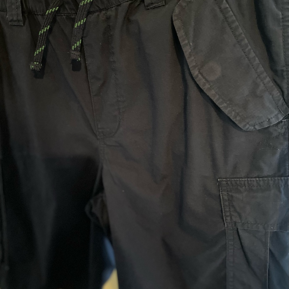 Polo RL Big Boys Cargo Navy Blue Shorts with Green and Navy Accents Size 18-XL